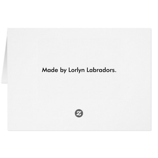 Black Labrador Retriever Puppy on a Blank Card (Back Horizontal)