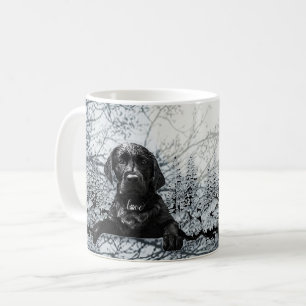 Black Labrador Retriever puppy T-Shirt Throw Pil Coffee Mug