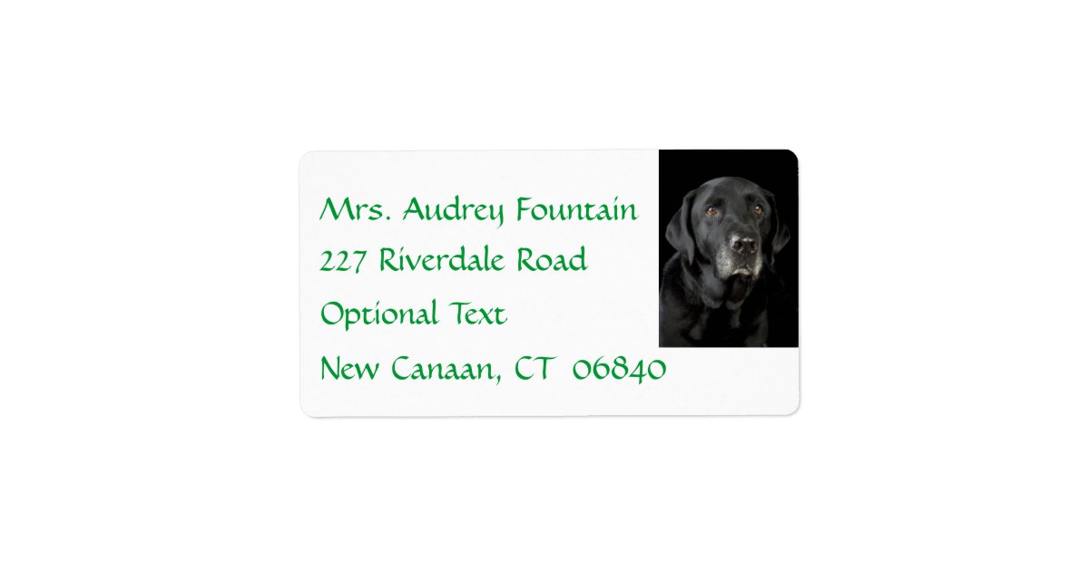 Black Lab Address Signs Black Labrador Retriever Return Name Address Label | Zazzle
