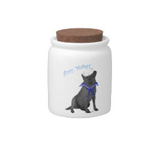 Black Labrador Retriever Sailor Candy Jar
