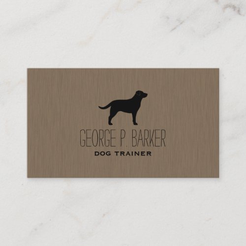 Black Labrador Retriever Silhouette Business Card