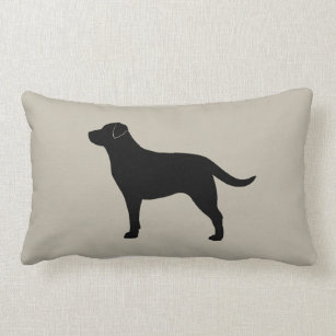 pillow with black lab