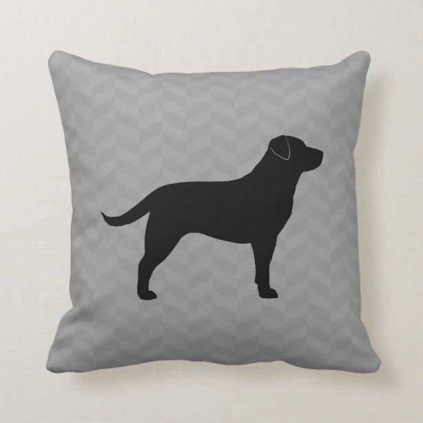 black lab decorative pillow