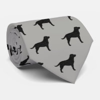 Black Labrador Retriever Silhouettes Pattern Grey