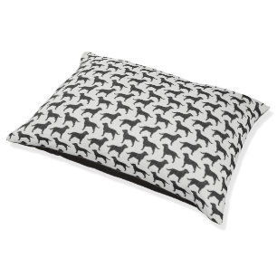 Black Labrador Retriever Silhouettes Pattern Pet Bed