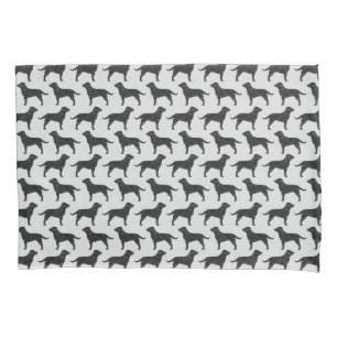 Black Labrador Retriever Silhouettes Pattern Pillowcase