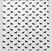 Black Labrador Retriever Silhouettes Pattern Shower Curtain