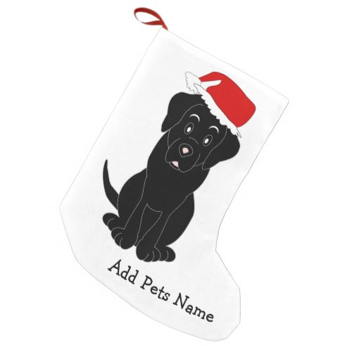 Black Labrador Retriever Small Christmas Stocking