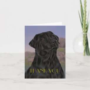 Black Labrador Retriever Thank you Card