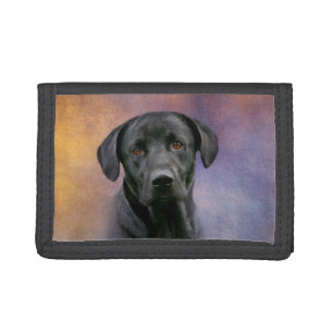 Black Labrador Retriever Trifold Wallet