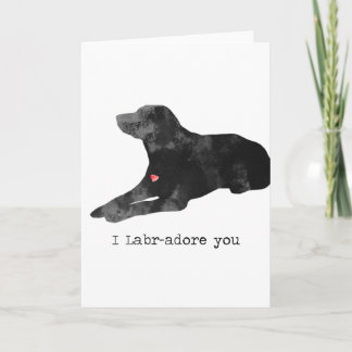 Black Labrador Retriever Valentine's Day Card