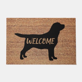 Black Labrador Retriever - Welcome - Black Lab Doormat | Zazzle