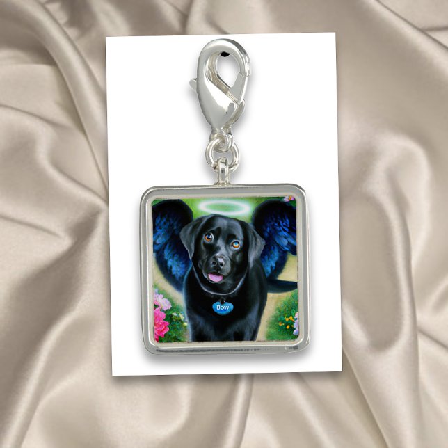 Black Labrador Retriever Wings Pet Loss Charm (Creator Uploaded)