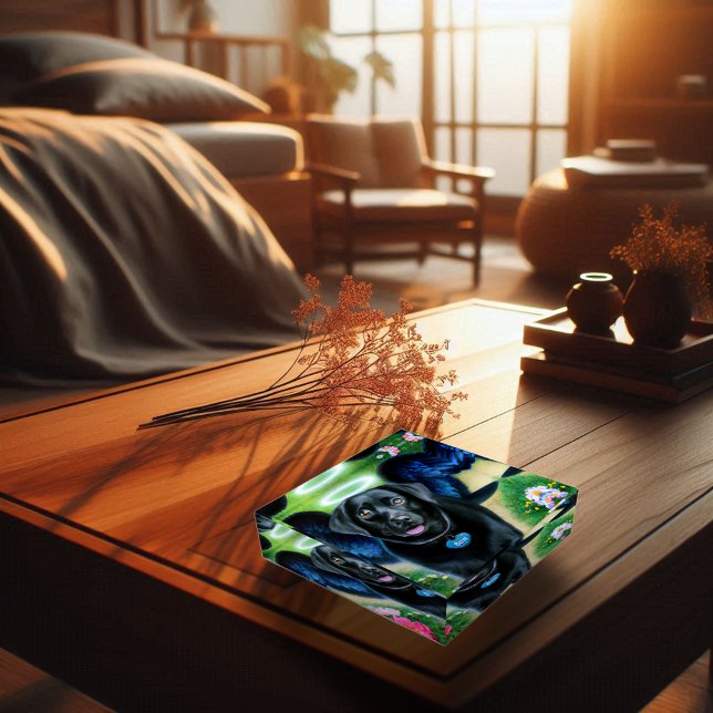 Black Labrador Retriever Wings Pet Memorial Paperweight (Creator Uploaded)