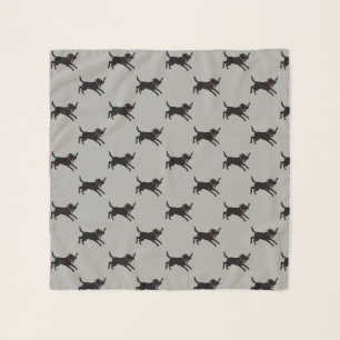 Black Labrador Retrievers Pattern Scarf