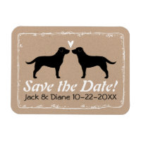Black Labrador Retrievers Wedding Save the Date