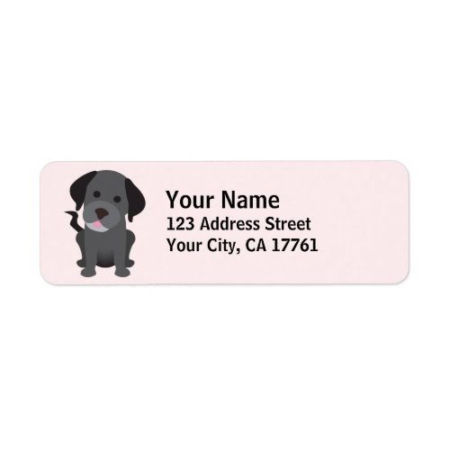 Black Labrador Return Address Labels