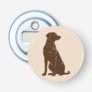 Black labrador silhouette illustration bottle opener