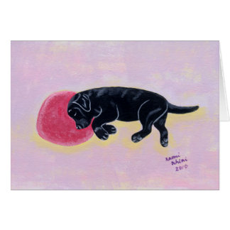 Black Labrador Sleeping Painting