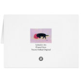 Black Labrador Sleeping Painting Cards (Back Horizontal)