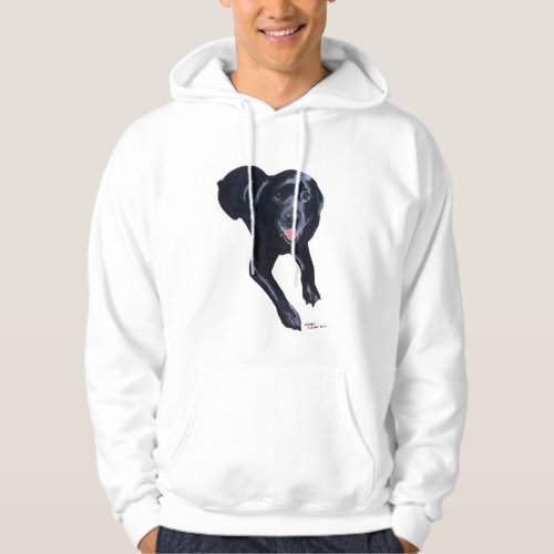 Black Labrador Smiling Hoodie