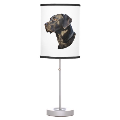 Black Labrador stickers 1 Table Lamp