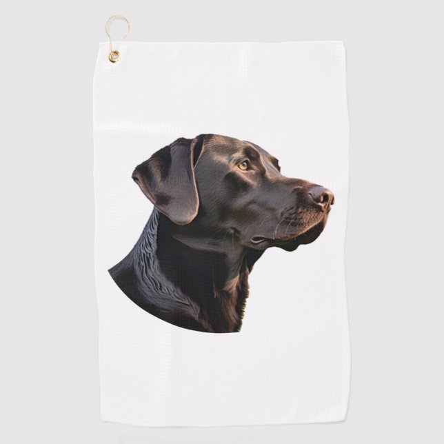 Black Labrador stickers 2 Golf Towel (Front)