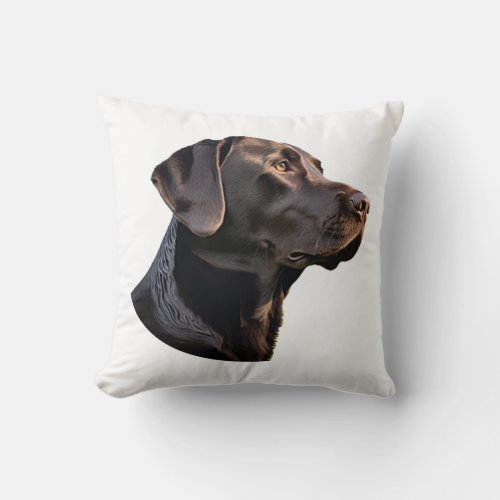 Black Labrador stickers 2 Throw Pillow
