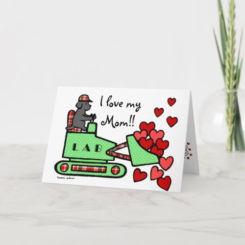 Black Labrador Stole Your Heart Mothers Day Card