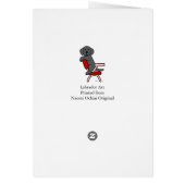 Black Labrador Student 3 Cartoon Cards (Back)
