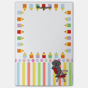 Black Labrador Student 3 Post-it Notes