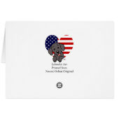 Black Labrador & US Flag Heart 1 Cartoon Cards (Back Horizontal)