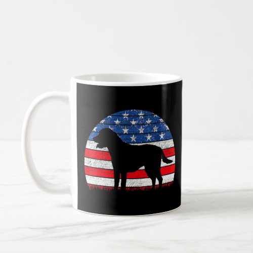 Black Labrador Usa American Flag Yellow Lab 4th Of Coffee Mug