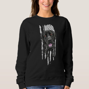 Black Labrador Usa Flag Lab Owner Bird Duck Hunter Sweatshirt