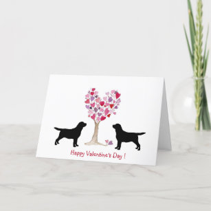 Black Labrador Valentine Holiday Card