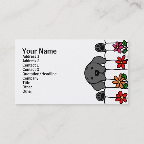 Black Labrador watching you Business Card