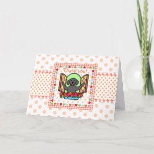 Black Labrador Window Thank You Card