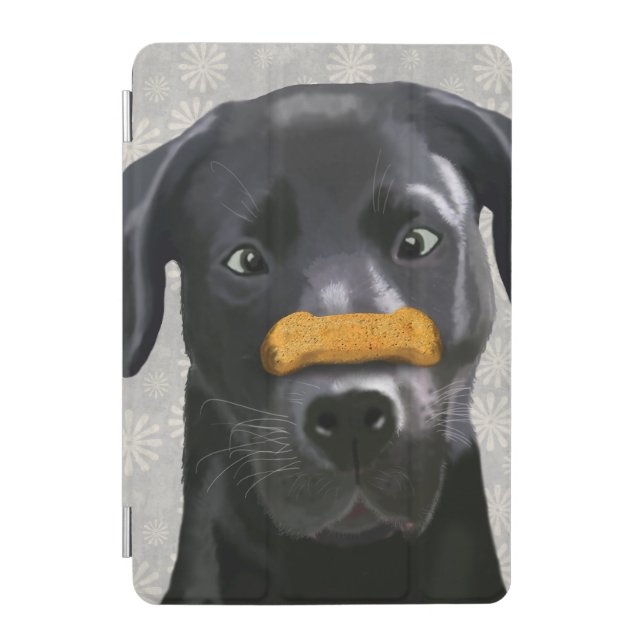 Black Labrador With Bone on Nose 2 iPad Mini Cover (Front)