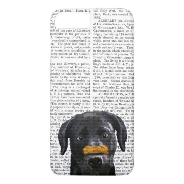 Black Labrador With Bone on Nose Case-Mate iPhone Case (Back)