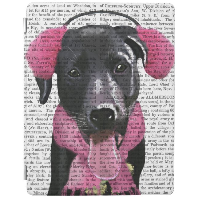 Black Labrador With Ear Muffs iPad Air Cover (Front)