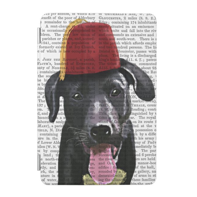 Black Labrador With Fez iPad Mini Cover (Front)