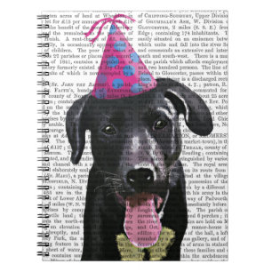 Black Labrador With Party Hat Notebook