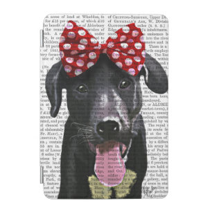 Black Labrador With Red Bow On Head iPad Mini Cover
