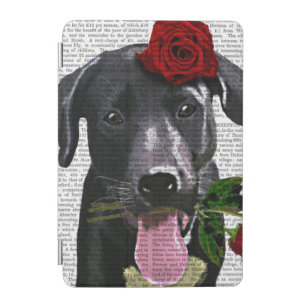 Black Labrador with Roses iPad Mini Cover