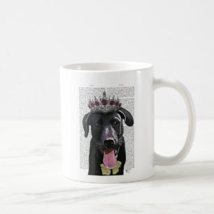 Black Labrador With Tiara Coffee Mug