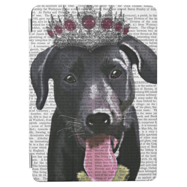 Black Labrador With Tiara iPad Air Cover (Front)