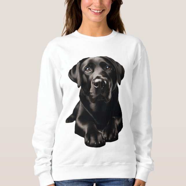Black Labrador Women's Sweatshirt  (Front)