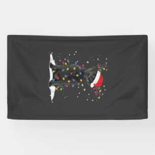 Black Labrador Xmas Dog Christmas Tree Light Class Banner