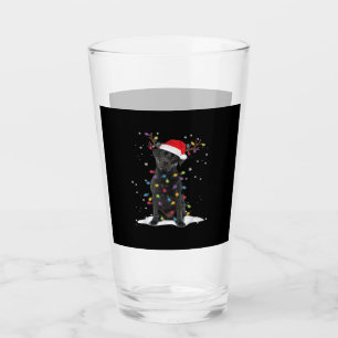 Black Labrador Xmas Dog Christmas Tree Light Class Glass