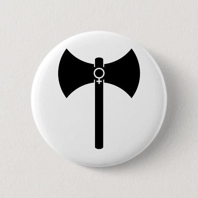 Black Labrys Button (Front)